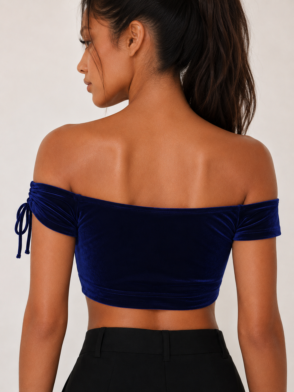 Colette Top, Blue Velvet