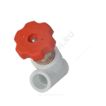 Клапан (вентиль) PP-R запорный белый Дн 32х45гр внутренняя пайка VALFEX 10174032