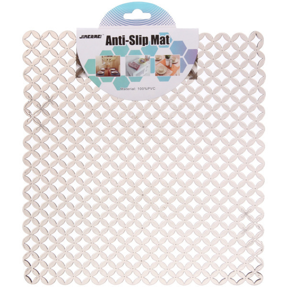 Коврик для раковины «Плетенка» 30*28см коричнвый