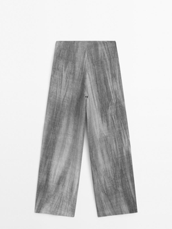 Massimo Dutti Брюки из 100% льна, свинцовый