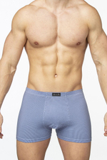 Однотонные мужские трусы-боксеры в рубчик (Размер: XL) (Цвет: серый)