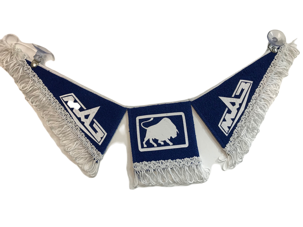 Вымпел тройной MAZ синий термопечать