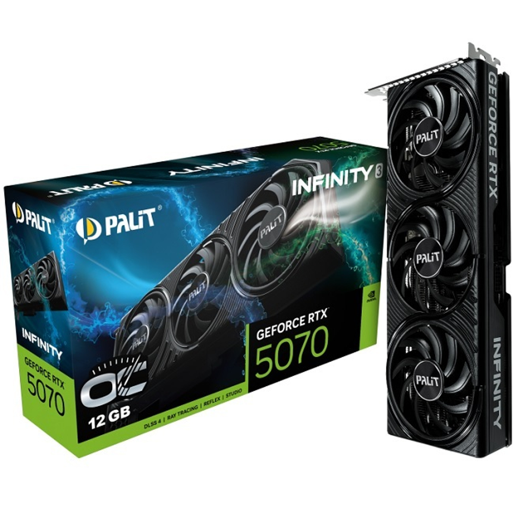 Видеокарта Palit GeForce RTX 5070 Infinity 3 OC 12GB (NE75070S19K9-GB2050S)