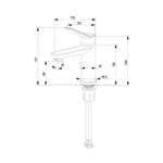 Смеситель для раковины 35к Milardo ENJSB00M01 "Enjoy" литой, п/гайку ХРОМ