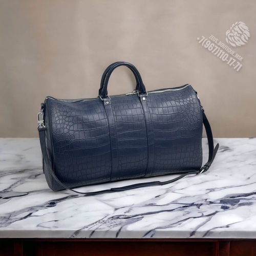 Дорожная сумка Louis Vuitton Keepall 55 из кожи крокодила