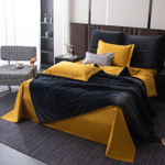 КПБ на резинке Сатин Velvet Premium с Одеялом VPR006, Евро, 4 наволочки,простынь 160*200*25