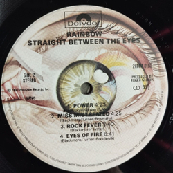 Винтажная виниловая пластинка LP Rainbow Straight Between The Eyes (Japan 1982) (Blue Obi)