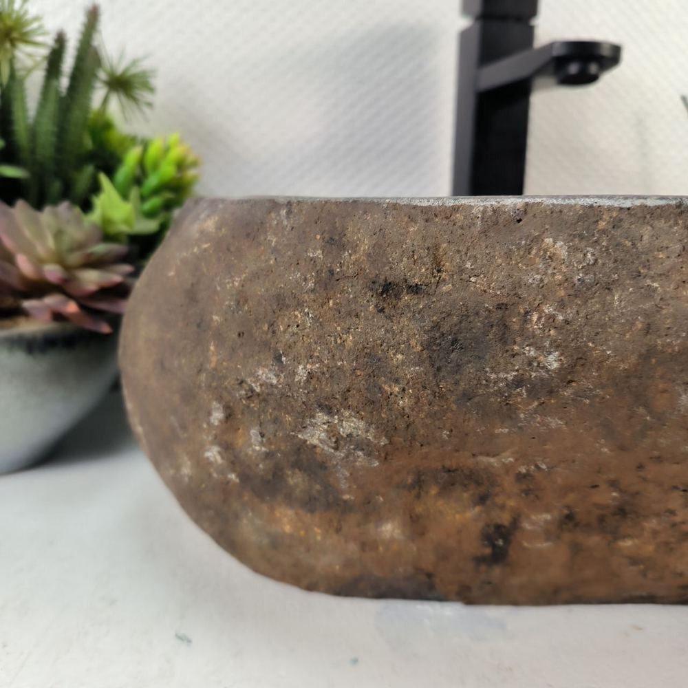 Каменная раковина из речного камня RS-05287 (45*34*15) 0861 из натурального камня