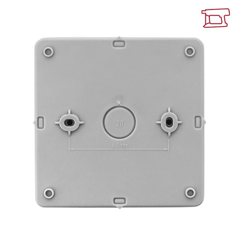 Коробка распределительная KMP-030-034 с крышкой (100x100x50) для прямого монтажа без мембр. вводов серая IP54 EKF (60.00 шт.)