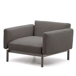 Садовое модульное кресло Sorells из алюминия с серой отделкой