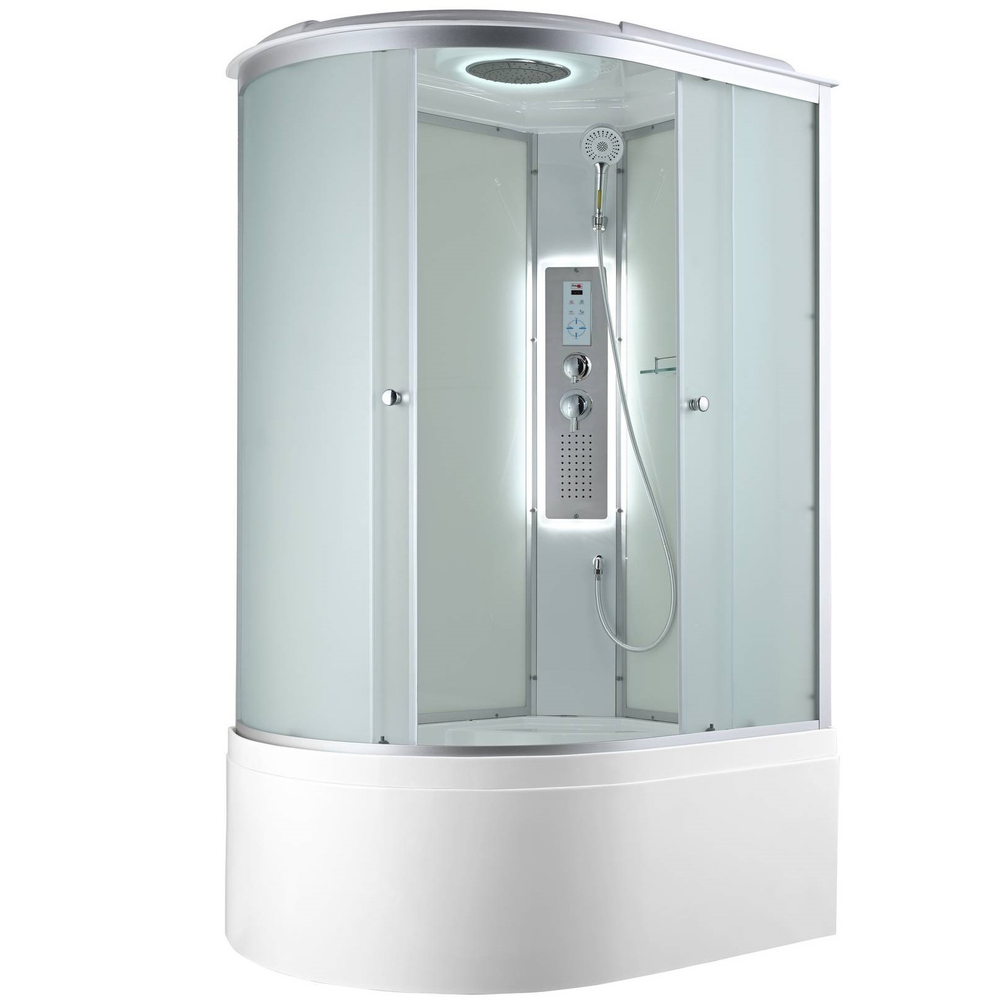 Душевая кабина AvaCan (АваКан) C5012R LED с высоким поддоном, с ГМ, с электрикой и LED освещением, 120х80х215