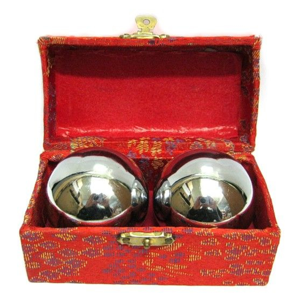 Шары баодинг поющие серебряный металл 38 мм