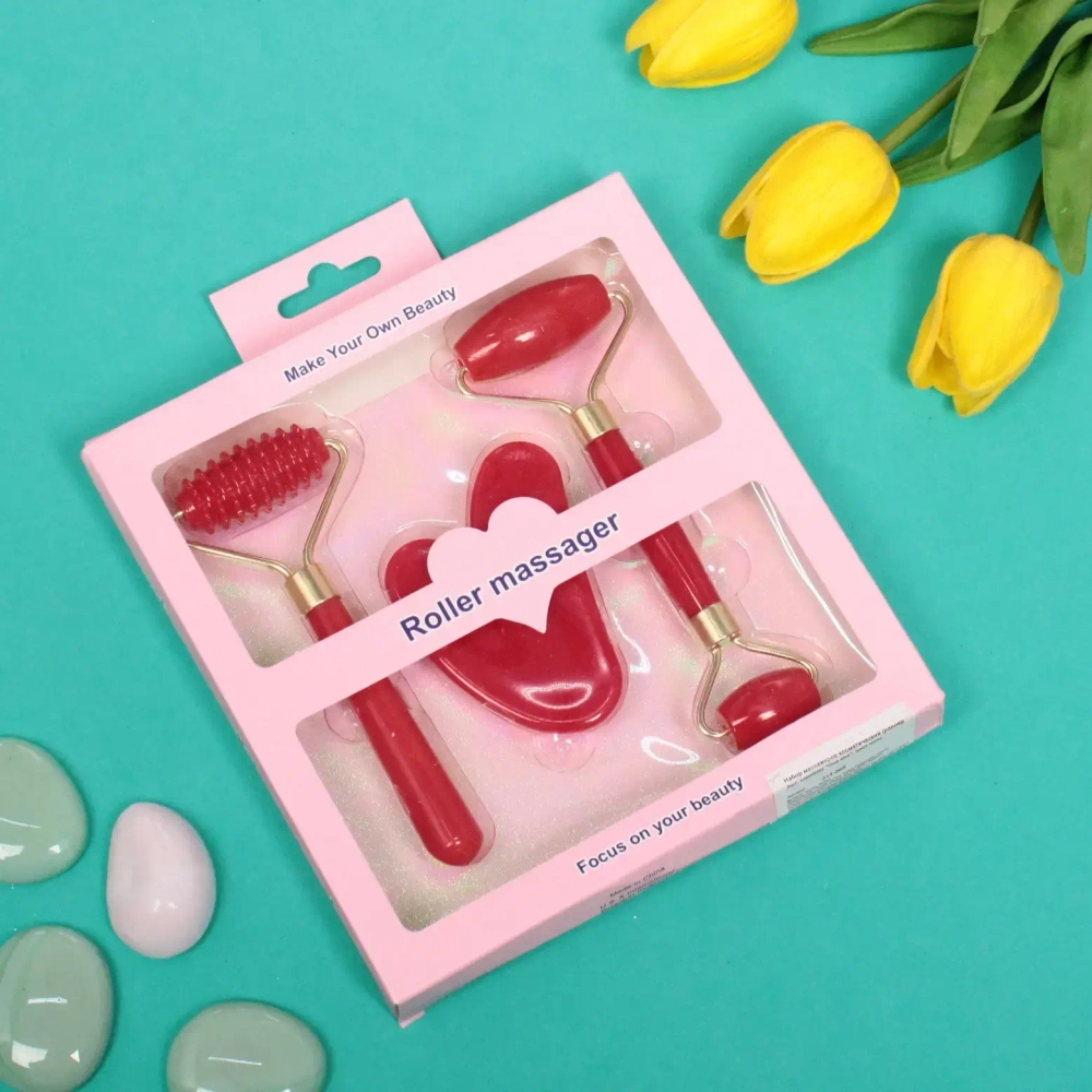 Набор массажеров косметический «Gua sha», цвет микс