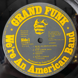 Винтажная виниловая пластинка LP Grand Funk Railroad We're An American Band (Japan 1974) (Obi) Walk Like A Man