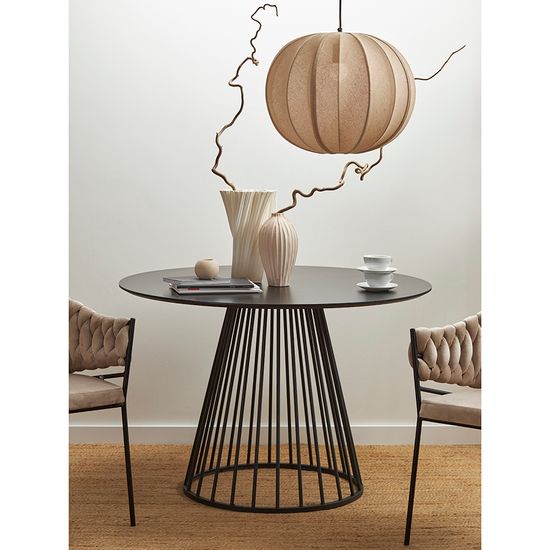 Стол обеденный tyra, D110 см, черный