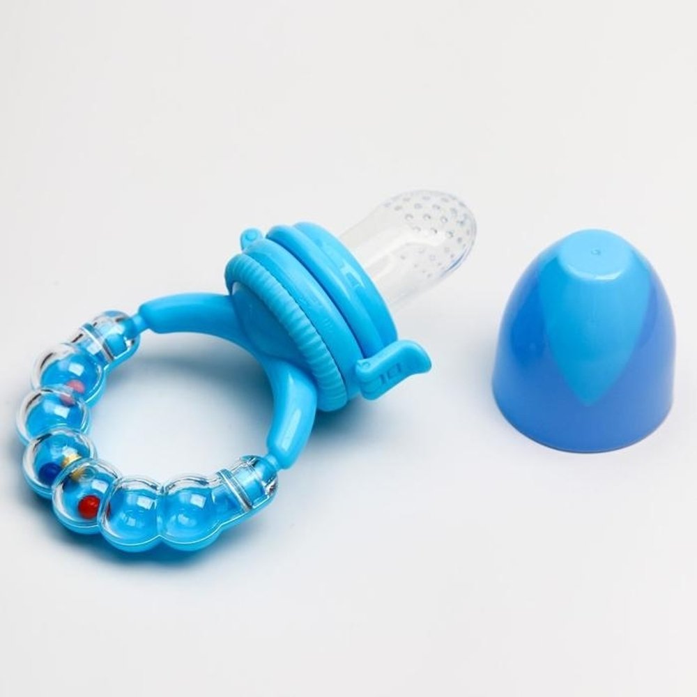 1886158 Ниблер силиконовый, погремушка на ручке, цвет МИКС