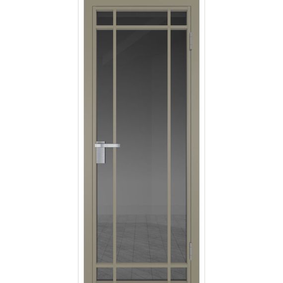 Межкомнатная дверь алюминиевая Profil Doors 5AG никель матовый остеклённая