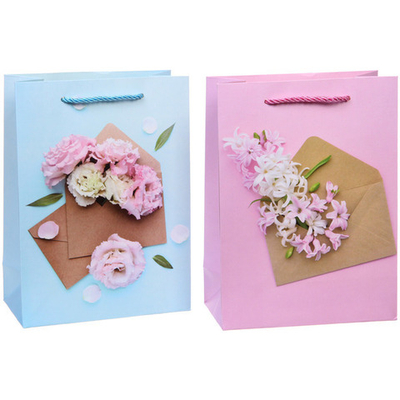 Пакет подарочный «Счастье!» 18*24*8.5 см, микс