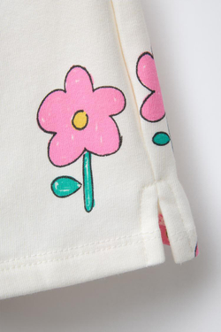 ZARA ШОРТЫ С ПРИНТОМ, НЕОНОВО-РОЗОВЫЙ