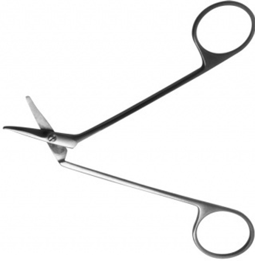 ТМ- Н-55 Ножницы глазные для мышц горизонтально-изогнутые, 106 мм