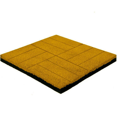 Резиновая плитка «Кирпич» 500х500x40 мм Желтая