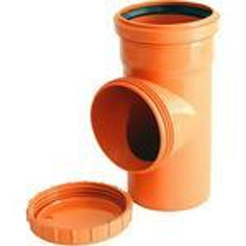 Ревизия VALFEX 110мм с крышкой PP-H рыжая для нар. канализ. (25), 30103110