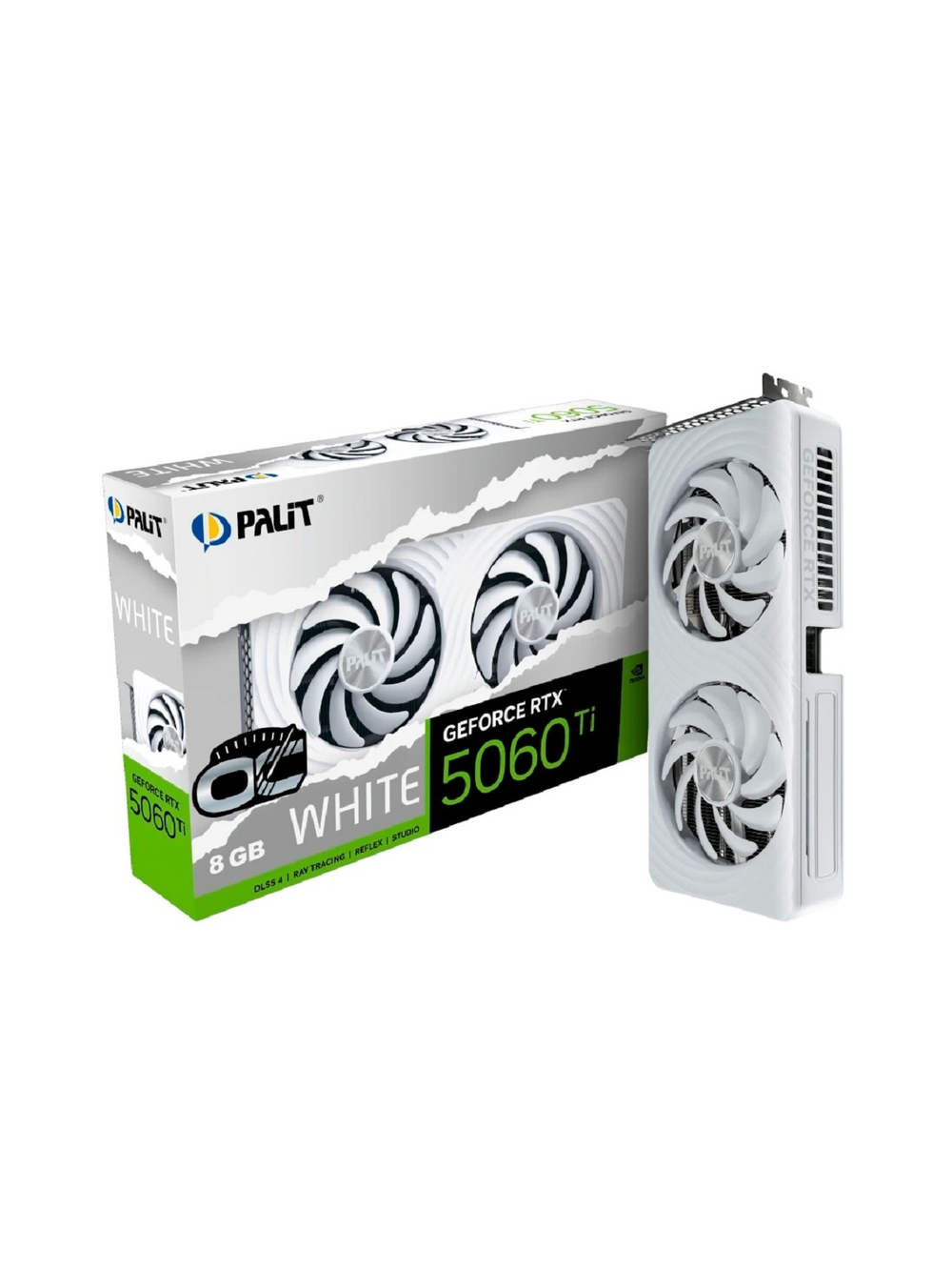 Видеокарта Palit RTX5060Ti WHITE OC 8GB GDDR7 128bit 3xDP HDMI 2FAN RTL