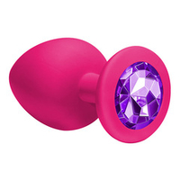 Анальная пробка 9,5см Lola Games Emotions Cutie Large Pink Dark Purple Crystal 4013-02Lola