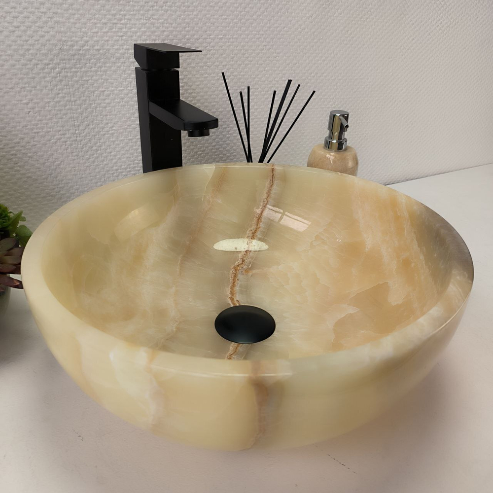 Раковина из оникса Bowl Yellow TinLip BO-62971 40*40*15 140