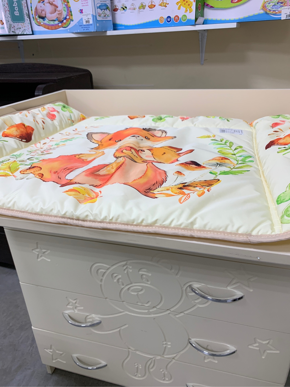 Матрасик для пеленания 800*670 ЗВЕРЯТА (Лисята) Арт. 0502