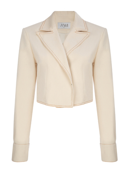 жакет из молочной джинсы