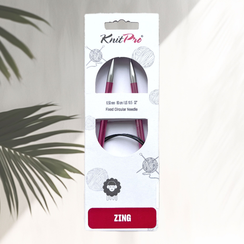 Спицы круговые Zing, 8мм/80см, KnitPro,(47136)