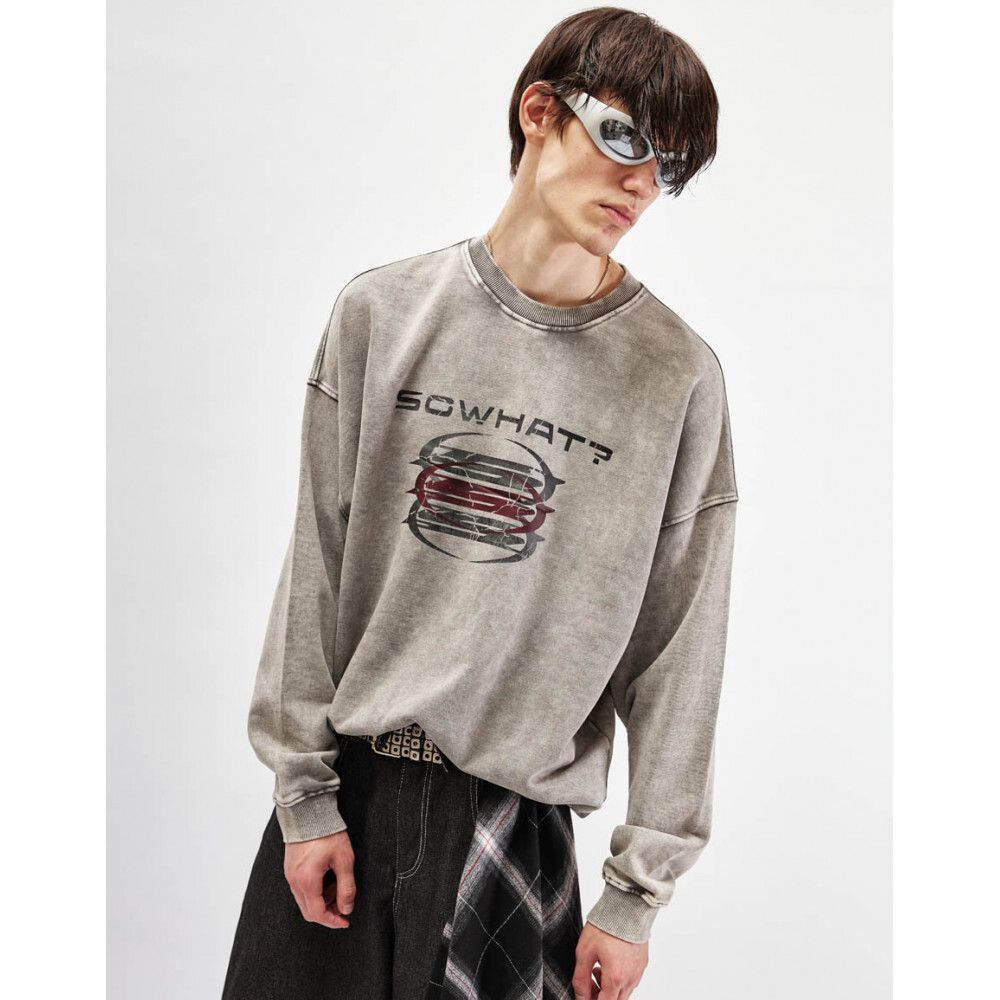 Толстовка SoWhat? из плотного хлопка OPM серая