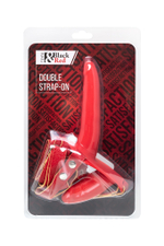 Страпон на креплении Black&Red красный 24 см