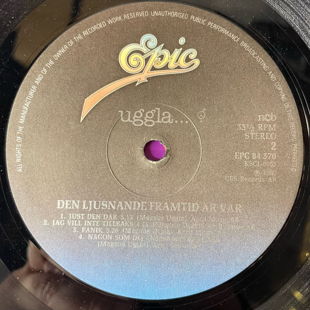 Винтажная виниловая пластинка LP Uggla Den Ljusnande Framtid Ar Var (Швеция 1980)