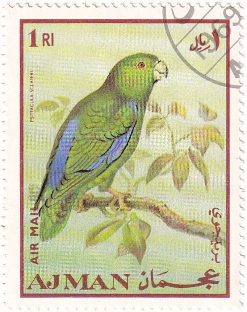 6 марок с изображением птиц, ОАЭ - Аджман, 1969