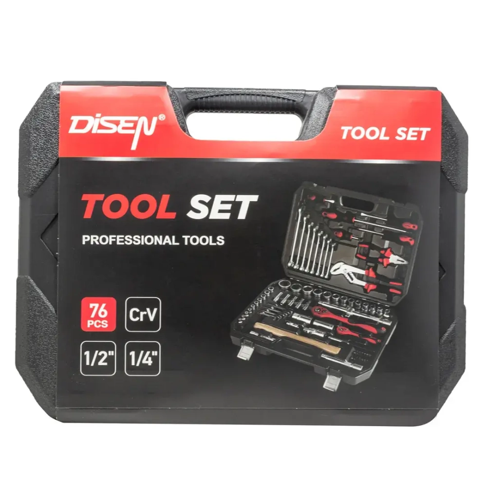 Набор инструментов 76пр.1/4''1/2''(6гр.)(4-32мм) DISEN DS-4772-5