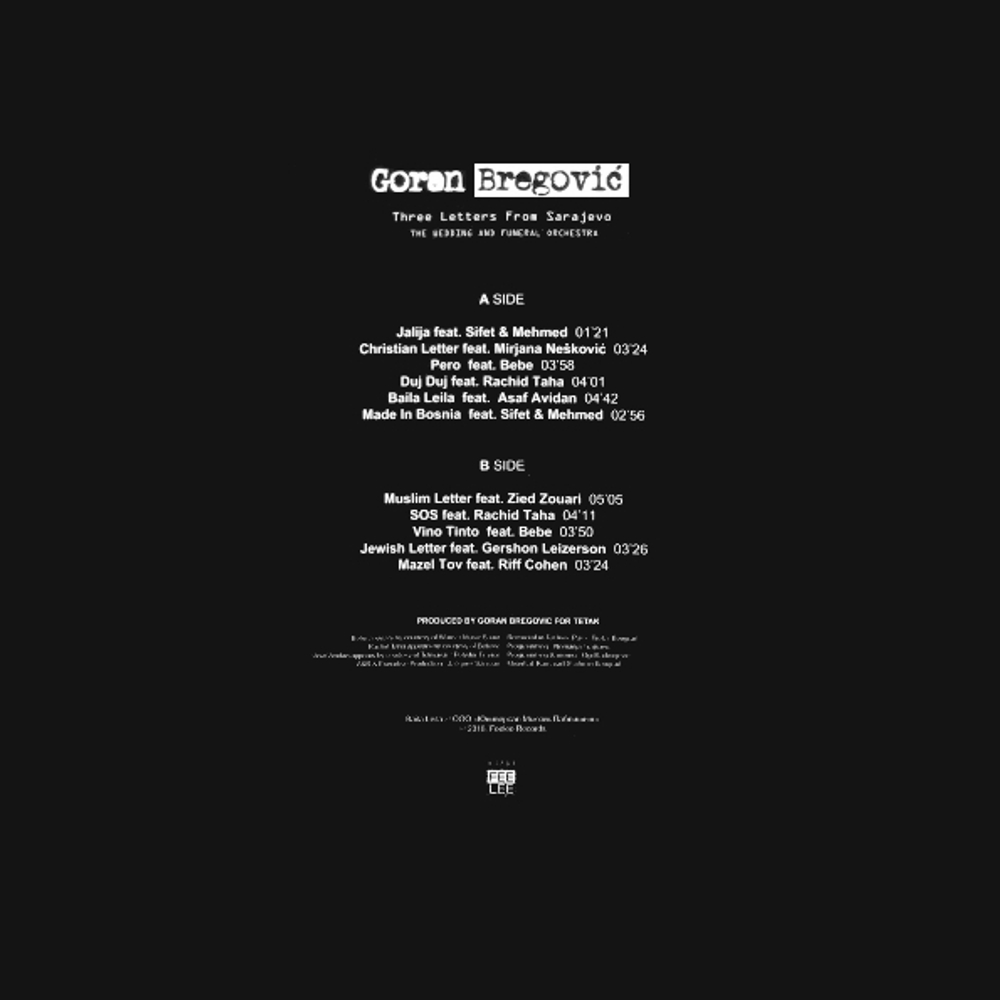 Goran Bregovic / Three Letters From Sarajevo (Opus 1)(LP)