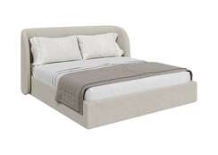 Кровать двуспальная Classic 180 см (молочный, букле)