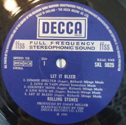 Винтажная виниловая пластинка Rolling Stones Let It Bleed (UK 1974)