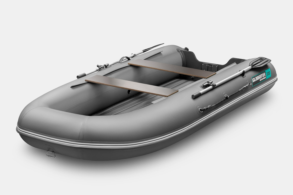 Надувная лодка GLADIATOR E300S тёмно-серый