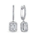 Серьги с подвесной частью на английском замке