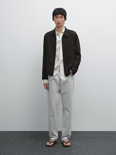 Massimo Dutti Джинсы свободного кроя, антрацитово-серый