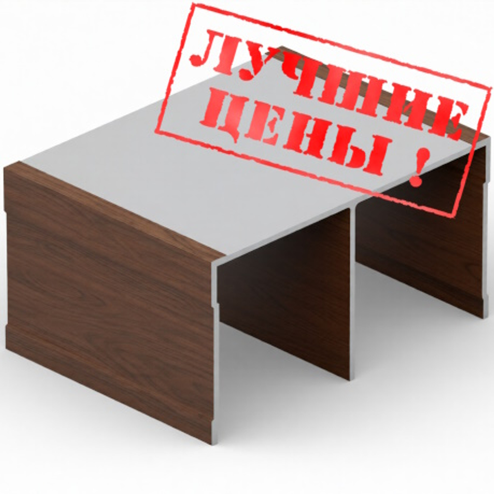 Направляющая верхняя двухполозная (5,40 м) Орех ПВХ