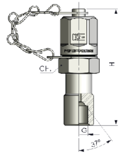 КТ 16x2 - JIC (Г) 7/16-20 (металл.)
