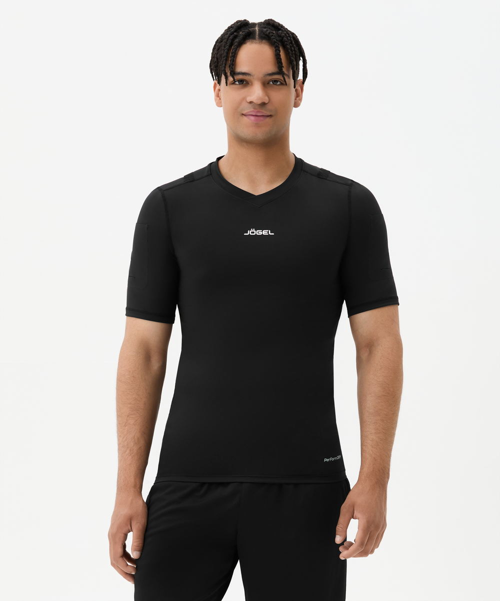 Футболка компрессионная судейская PerFormDRY Referee Baselayer Tee SS, черный