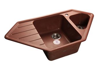 GRANFEST Мойка мрамор CORNER  GF-C--950E угловая 950*500мм  красный марс  арт.GF-