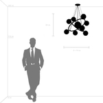 815390 Люстра CROCO 9х40W E14 ЧЕРНЫЙ МАТОВЫЙ