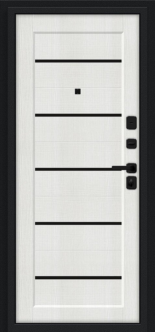 Борн/SBlack Букле черное/Bianco Melinga 205*86 правое