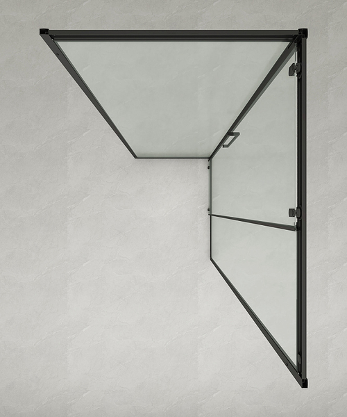 Душевое ограждение Loranto 120x80x190 раздвижная дверь, универсальная, прозрачное стекло 6 мм, профиль серый матовый (CS-AB02GG-128)